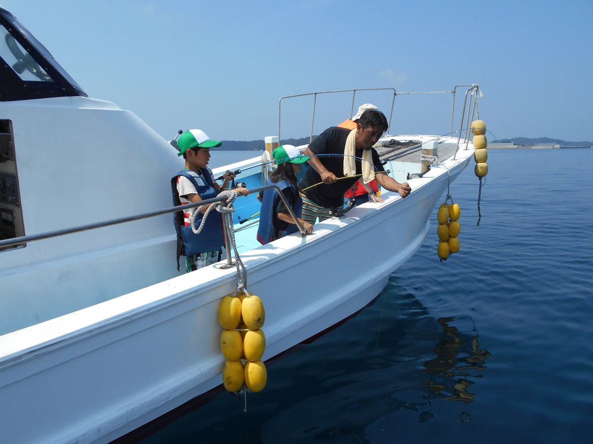 壱岐の島の船場荘で出来る船釣り体験